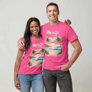 Camiseta Gráfico de Milagro en la Playa del Paraíso