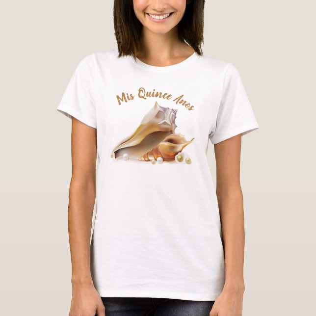 Camiseta Gráfico de Mis Quince Anos Seashells (Anverso)