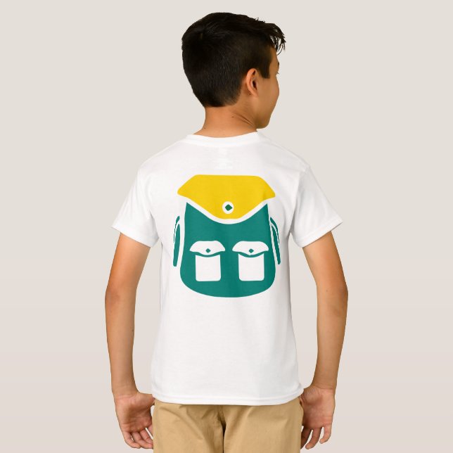 Camiseta Gráfico de mochila de acampada (Reverso completo)