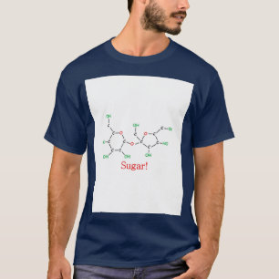 Camiseta Gráfico de Molécula azucarera