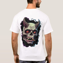 Camiseta Gráfico de monstruo Oni con cuernos y aspecto inte