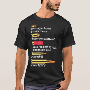 Camiseta Gráfico de munición entusiasta de armas de pistola