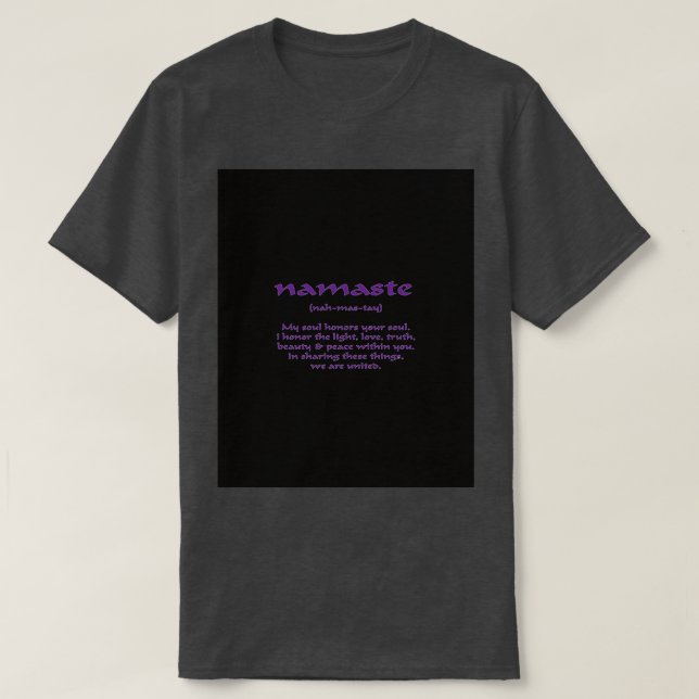 Camiseta Gráfico de NAMASTE (Diseño del anverso)