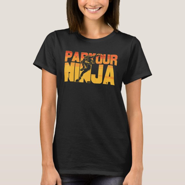 Camiseta Gráfico de Ninja Parkour Sayings Parkour (Anverso)