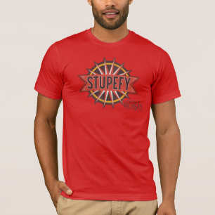 Camiseta Gráfico de ortografía rojo y dorado Stupefy Spel
