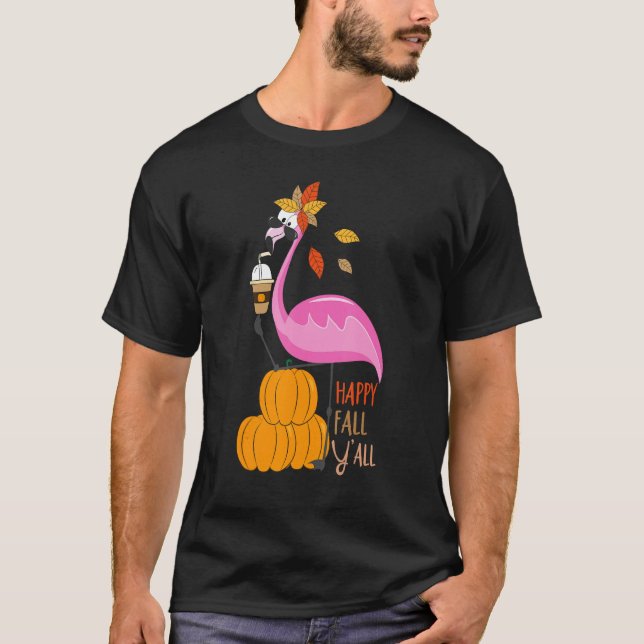 Camiseta Gráfico de otoño feliz calabaza (Anverso)