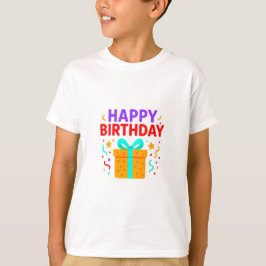 Camiseta Gráfico de pastel de cumpleaños feliz