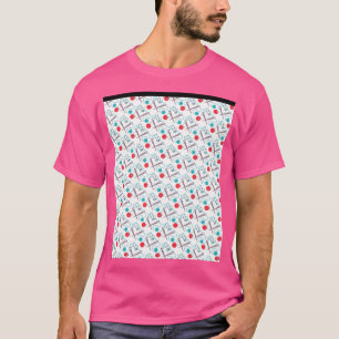 Camiseta Gráfico de patrón de costura