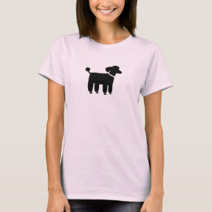 Camiseta Gráfico de Perro Caniche (Negro)