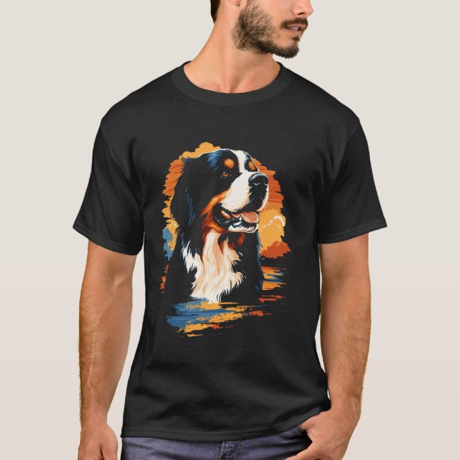 Camiseta Gráfico de perro de montaña bernés (Anverso)