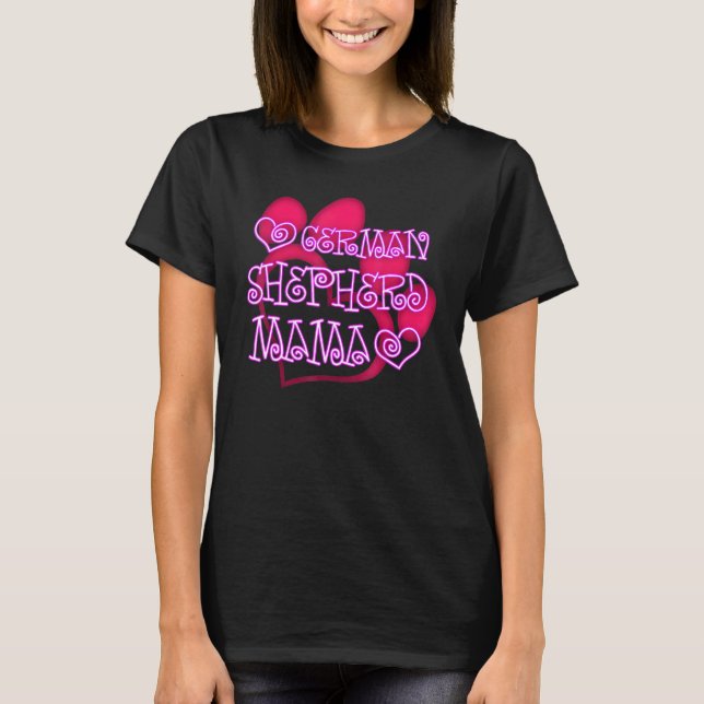 Camiseta Gráfico de perro mamá pastor alemán (Anverso)
