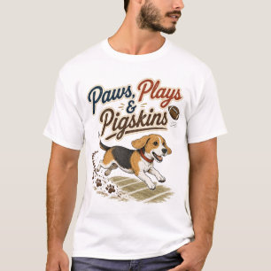Camiseta Gráfico de perro vintage de fútbol de Beagle