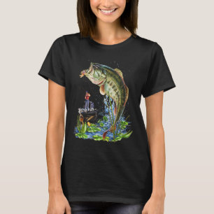 Camiseta Gráfico de pesca Lubina boca grande B