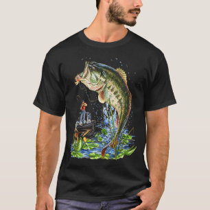 Camiseta Gráfico de pesca lubina de boca grande