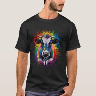 Camiseta Gráfico de pintura pintada de color