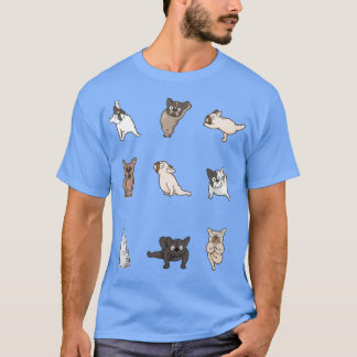 Camiseta Gráfico de posos de yoga de Bulldog francés