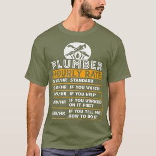 Camiseta Gráfico de precios de tasa horaria de plomo Divert