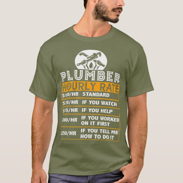 Camiseta Gráfico de precios de tasa horaria de plomo Divert (Anverso)
