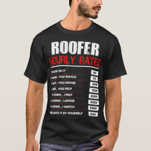 Camiseta Gráfico de precios por hora del techo Mano de obra