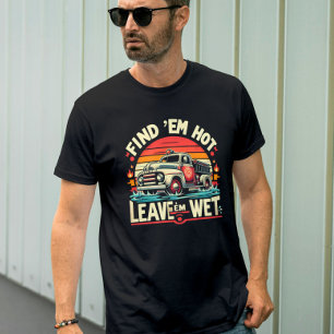 Camiseta Gráfico de puesta de sol de camión de bomberos vin