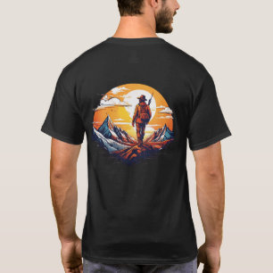 Camiseta Gráfico de puesta de sol en la montaña exploradora