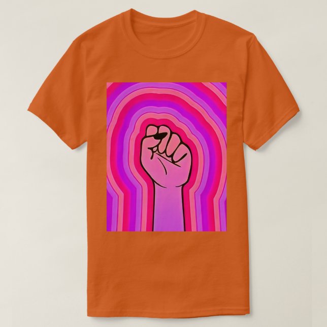 Camiseta Gráfico de puño feminista (Diseño del anverso)