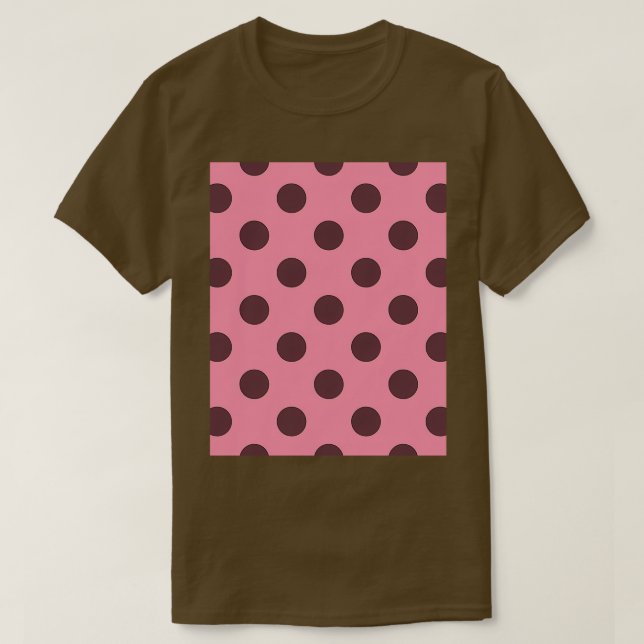 Camiseta Gráfico de puntos de polka rosado de Baker Miller (Diseño del anverso)