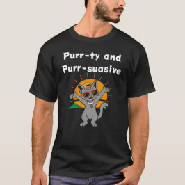 Camiseta gráfico de Purr-ty y Purr-suasive