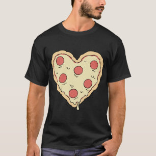 Camiseta Gráfico de Queso de fusión de corazón de pizza