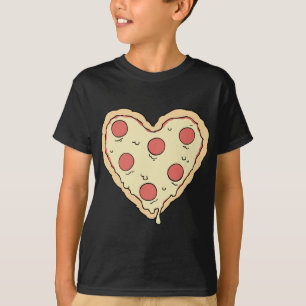 Camiseta Gráfico de Queso de fusión de corazón de pizza