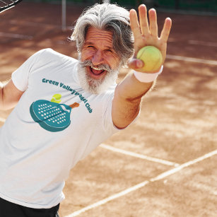 Camiseta Gráfico de raqueta de tenis padel con texto Person
