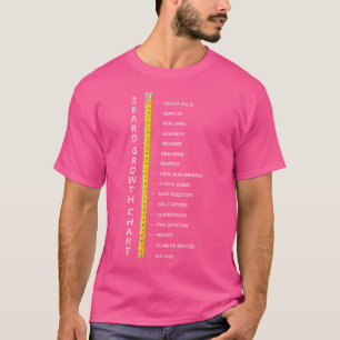 Camiseta Gráfico de Regla de Longitud de Barba ¿Cuánto Mide