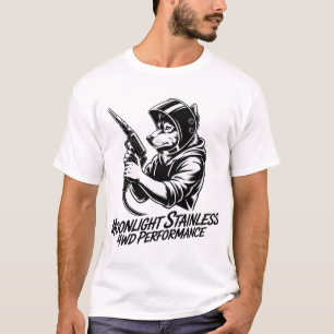 Camiseta Gráfico de Rendimiento de Soldadura Lobo bajo la L