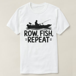 Camiseta Gráfico de repetición de peces de fila para los af