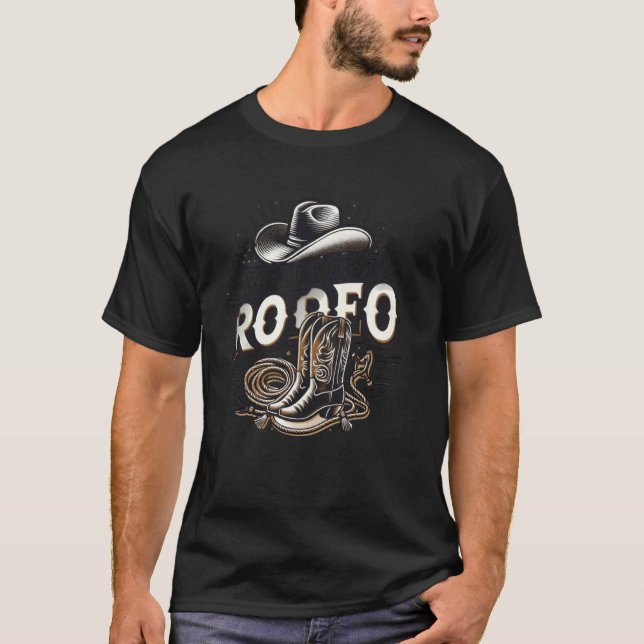 Camiseta Gráfico de Rodeo Occidental, Botas de Vaquero, Som (Anverso)