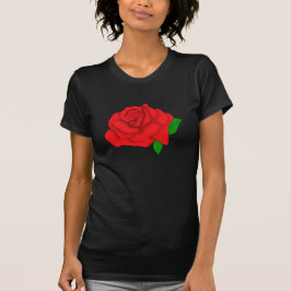 Camiseta Gráfico de rosa rojo