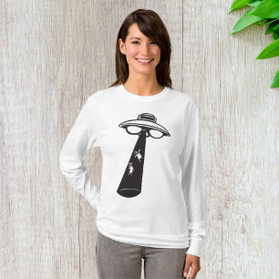 Camiseta Gráfico de secuestro de OVNI retro Alien Sci-Fi