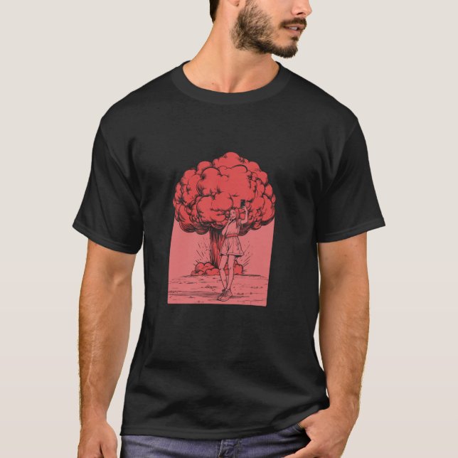 Camiseta Gráfico de Selfie Atómico de Benk sin Hilo (Anverso)