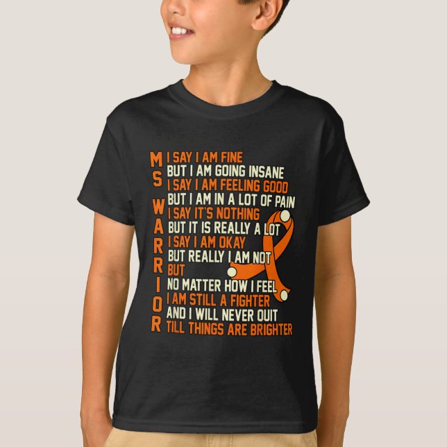 Camiseta Gráfico de sensibilización sobre esclerosis múltip (Anverso)