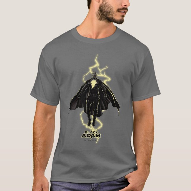 Camiseta Gráfico de silueta Black Adam Lightning (Anverso)