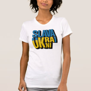 Camiseta Gráfico de Slava Ukraini, diseño del orgullo ucran
