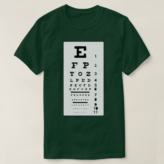 Camiseta Gráfico de Snellen (Diseño del anverso)