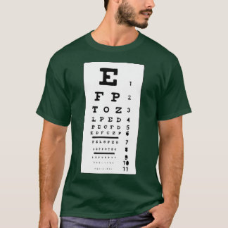 Camiseta Gráfico de Snellen