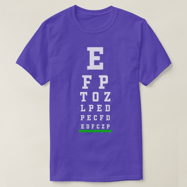 Camiseta Gráfico de Snellen Optometrist Optometry Opticist (Diseño del anverso)