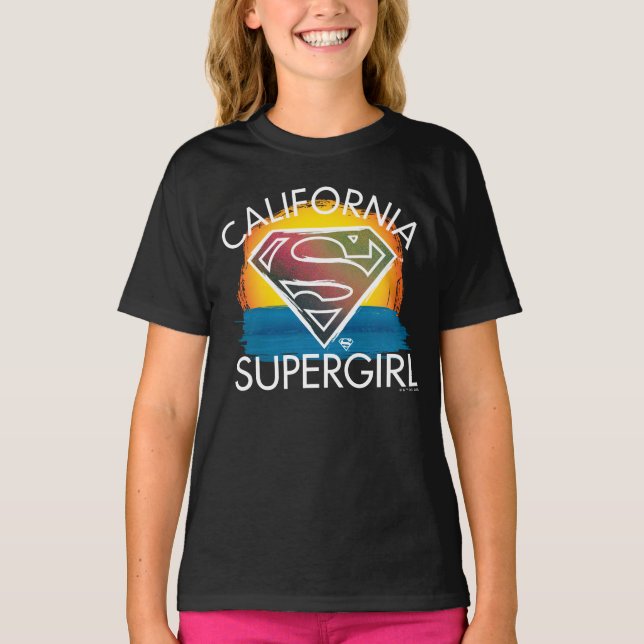 Camiseta Gráfico de Sunset de Supergirl de California (Anverso)