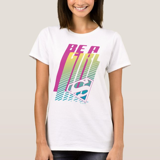 Camiseta Gráfico de superchica "Sé Chica" (Anverso)