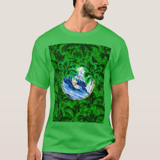 Camiseta Gráfico de surfista tropical