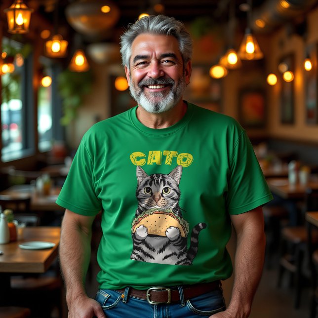 Camiseta Gráfico de tacos de gato de CATO (CATO Cat Taco Graphic T-Shirt – Funny Cat Lover Tee)