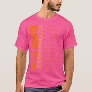 Camiseta Gráfico de tamaño de crecimiento de barba Pelo fac