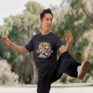 Camiseta Gráfico de Tigre Interior 